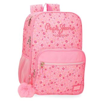 Mochila Pepe Jeans Alenka Rosa 2025 | 40x30x12cm | Adaptável a Trolley - 1