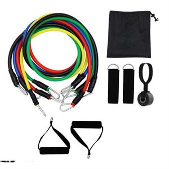 Conjunto de Bandas de Resistência CO-Phénix | Bandas de Fitness Elásticas | Alças de Âncora | Porta e Correias para Pés - Preto - 1