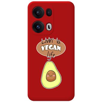 Capa Tumundosmartphone de Silicone Líquido vermelha para Oppo Reno 13 Pro 5G | Vegan Life Design Drawings - 1