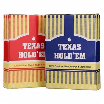 Baralho de Poker V-REEL - QT01 Texas WPT Profissional PVC | Vermelho + Azu - 1