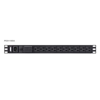 Pdu ATEN PDU Basica 1U com Proteção contra Picos de Corrente | Preto - 1