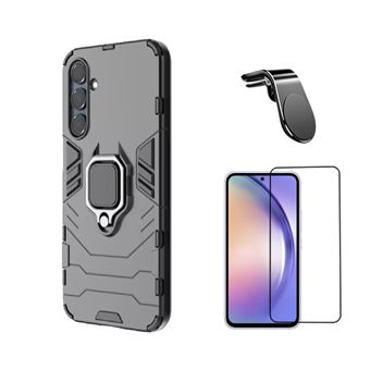 Kit Vidro Temperado + Capa Military + Suporte L Phonecare para Samsung Galaxy A36 | Preto - 1