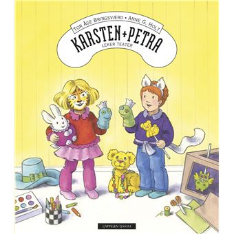 Livro infantil ISBN Karsten og Petra leker teater - 1