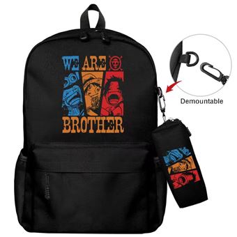 Mochila Escolar DreamWorks | One Piece | 2 Peças | Preto 1655 - 1