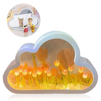 Candeeiros de Mesa Tulipa LED Dishiqing | Pacote de material DIY | 13 Flores - Rosa - 1