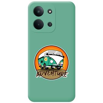 Capa Tumundosmartphone de silicone líquido verde para Xiaomi Poco C85 | Adventure Design Desenhos - 1