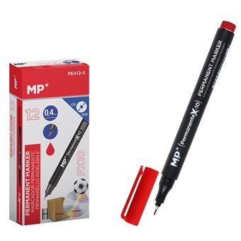 Pack 12 Marcadores Permanentes Dam | Ponta Fina | Vermelho - 1