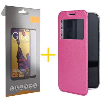 Pack 1 x Película de Vidro Temperado Full + Capa skyhe  Apple iPhone 15 Gandy Flip - Cover Rosa - 1