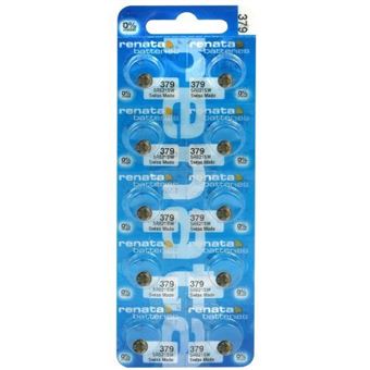 Pilhas Renata 379 SR521SW | 1.55 V | Óxido de Prata | Blister 10 Unidades - 1