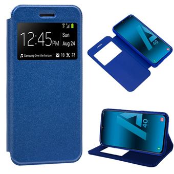 Capa Livro COOL para Samsung A405 Galaxy A40 Liso Azul - 1