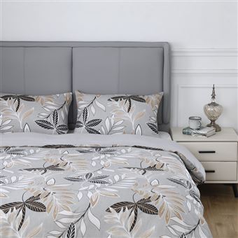 Capa de Edredão Estampada com Fronha BOD HOME | Folhas Outono | 220x240cm - 1