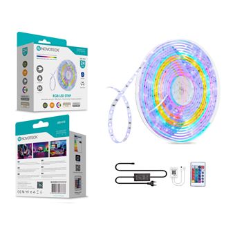 Fita LED Novoteck LED-012 | 3M | 12V | 5050RGB | 90LED | 8W | Bt App Ip65 - 1