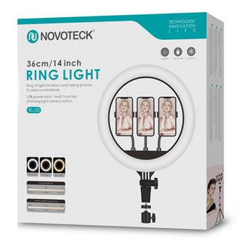 Ring Light Novoteck RL-01 sem Tripé | 36 cm - Branco - 1