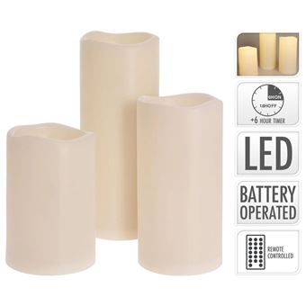 Conjunto de Velas LED Ambiance | 3 Peças | Controlo Remoto - 1