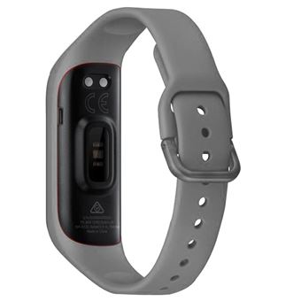 Bracelete de Silicone HSMY Simples para Samsung Galaxy Fit 2 SM-R220 - Cinza Escuro - 1