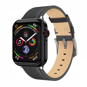 Bracelete Cabedal Swissten Leather | para Apple Watch 42-49mm | Preto/Cinza - 1