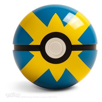 Bola Réplica Electrónica The Wand Company Die Cast Pokémon Quick Ball - Azul/Amarelo - 1