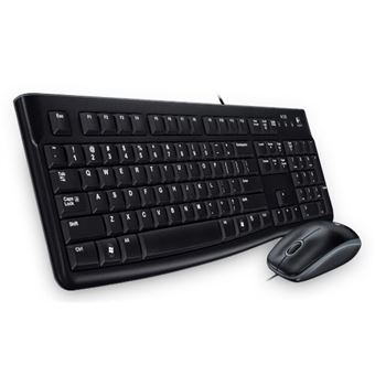 Teclado com Fios + Rato Logitech Desktop MK120 | Idioma: Eslovaco | Preto - 1