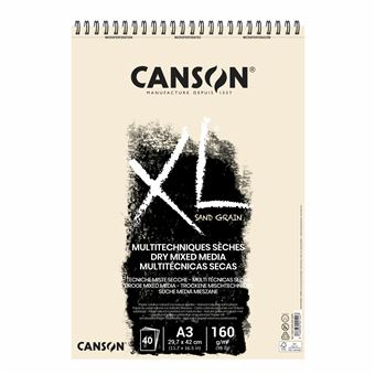 Bloco de Desenho Canson Xl Multitecnicas Seco | A3 | 40 Folhas | 160G | Branco Natural - 1