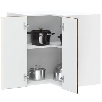 Armário canto parede cozinha vidaXL Porto | madeira carvalho fumado - 1