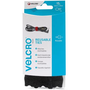 Tira para Atar Cabos Velcro VEL-EC60466 | Preto - 1