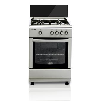 Fogão Haeger GC-SS6.011B | 60 cm | 4 Zonas | Cinzento, Aço inoxidável - 1