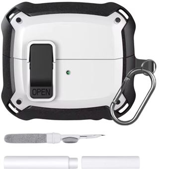 Kit limpeza e Capa estojo robusta Antiimpacto para Samsung Galaxy Buds 3 pro | Branco - 1