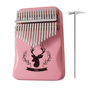Piano Kalimba Thumb CO-Phénix com Saco, Martelo e Livro de Música | 17 Teclas - Rosa - 1