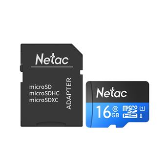Cartão Micro SD Netac | 16GB | com Adaptador - Azul - 1