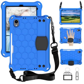 Capa e TPU Textura de favo de mel EVA com Alça de ombro Azul/preto Magunivers para iPad mini (2021) - 1