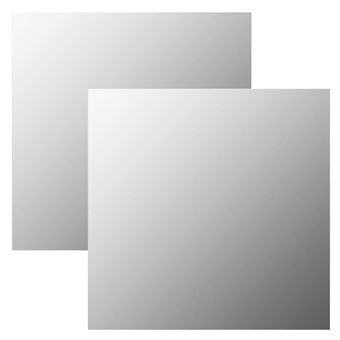Espelhos de parede vidaXL | 2 peças 40x40 cm | vidro quadrado - 1