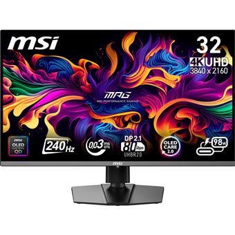 Monitor Gaming MSI MPG 322URX QD-OLED | QD-OLED | 4K UHD | 0,03 ms | 240 Hz | 31.5" | F - 1
