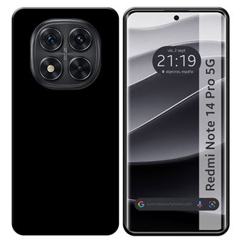 Capa TUMUNDOSMARTPHONE TPU Gel Silicone Preto para Xiaomi Redmi Note 14 Pro 5G - 1
