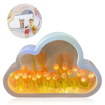 Candeeiros de Mesa Tulipa LED Dishiqing | Pacote de material DIY | 20 Flores - Rosa - 1