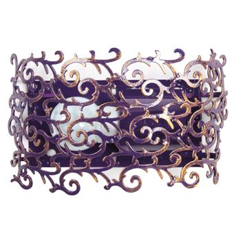 Candeeiro de Parede Tosel Lys Fleur | 32cm | 1 Luzes - Roxo - 1