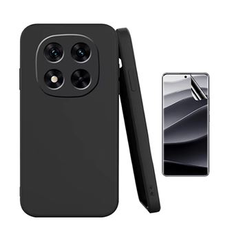 Kit Película Hydrogel Frente + Capa Silicone Líquido Phonecare para Xiaomi Redmi Note 14 Pro + Plus | Preto - 1