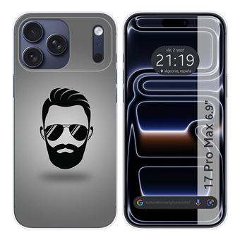 Capa Tumundosmartphone de silicone para iPhone 17 Pro Max (6.9) | Desenhos de design de barba - 1