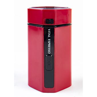 Moedor de Café em Grãos/ Frutos Secos Xsquo | Lâminas Resistentes | Aço Inoxidável - Vermelho - 1