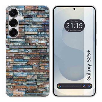 Capa TUMUNDOSMARTPHONE de silicone para Samsung Galaxy S25+ Plus 5G Brick Design 05 Desenhos - 1