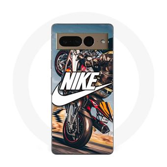 Capa Maniacase para Google Pixel 7 Pro nike logotipo branco roda de mota - 1
