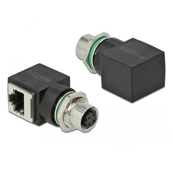 Cabo de interface/adaptador de género DeLOCK 66312 cable gender changer M12 RJ45 Preto - 1