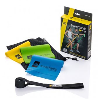 Faixa para Exercício Let's Bands Power Set FLEX | Azul, Verde, Amarelo - 1
