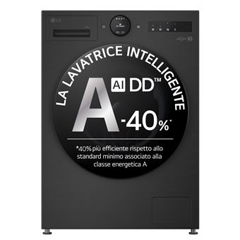 Máquina de Lavar Roupa LG F4X7013TBB | 13 Kg | 1400 RPM | A | Preto - 1