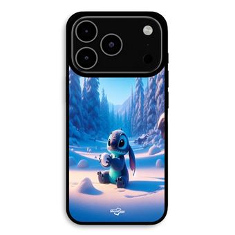 Capa Maniacase para iPhone 17 Pro Max | Stitch fofo neve estrelada 3D - 1