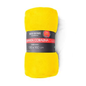 Manta de flanela BOD HOME | amarelo gengibre | 130x160cm - 1