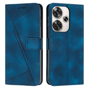 Capa FOXDOCK para Xiaomi Poco F6 | Pele | Flip | 3 Compartimentos para Cartões | Azul - 1