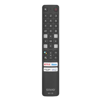 Comando Savio RC-15 universal remote control/replacement for TCL SMART TV | Preto - 1