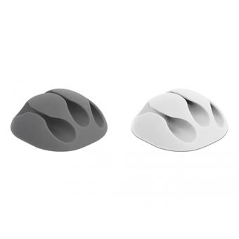 DeLOCK 18297 organizador de cabos Suporte de cabo Secretária Cinzento, Branco 6 peça(s) - 1