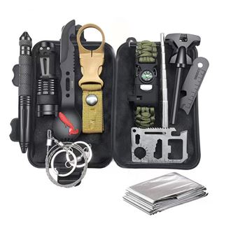 Kit de Sobrevivência Multifuncional SZSMART SO003 | para Aventura e acampar | 12 em 1 - 1