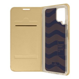 Capa Folio Dux Ducis para Samsung Galaxy A22 4G | Função de Suporte/Carteira - Dourado - 1